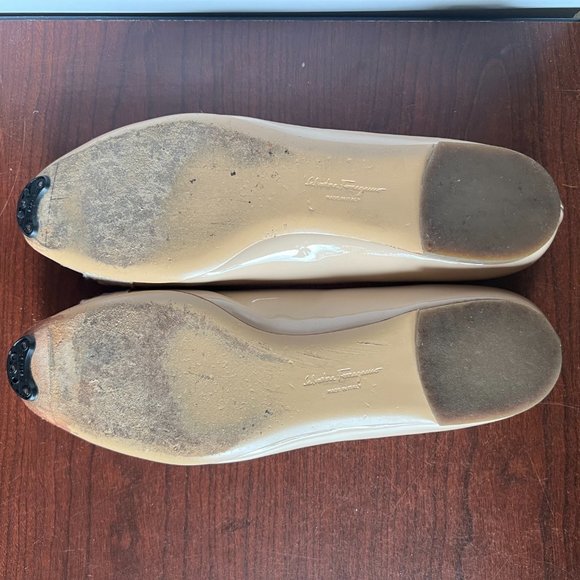 Ferragamo Varina bow-embellished patent-leatherballet flats - Picture 8 of 9